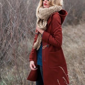 J. Crew melton Wool Coat (Rust)